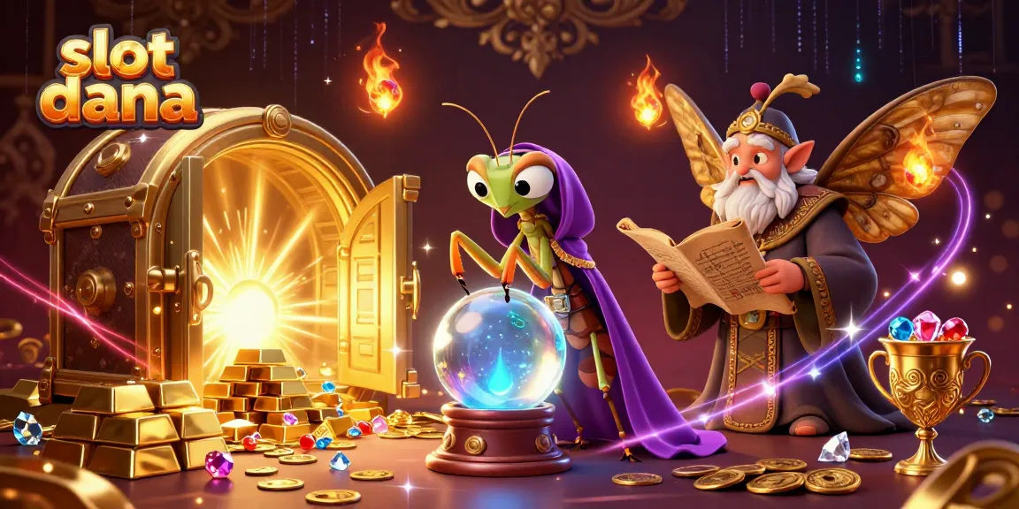 Experience a mystical slot dana scene with fortune teller and treasures lighting up the atmosphere