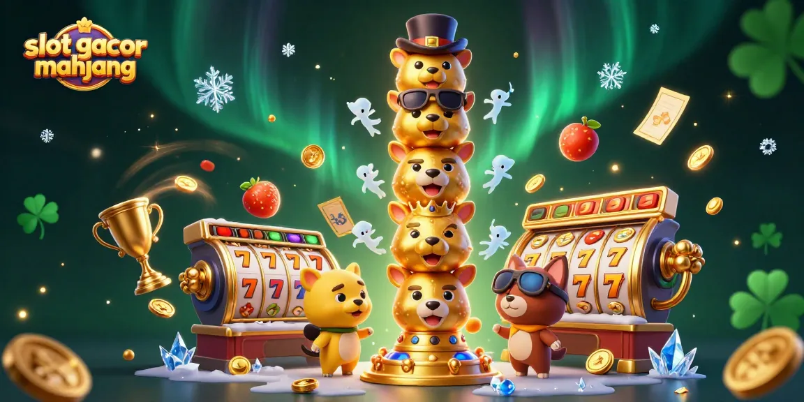 Experience thrilling slot gacor mahjong gameplay with vibrant characters and dynamic casino elements in an exciting scene.