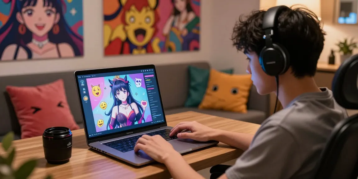 Engaging ecchi AI chat experience with animated characters in a cozy digital lounge.
